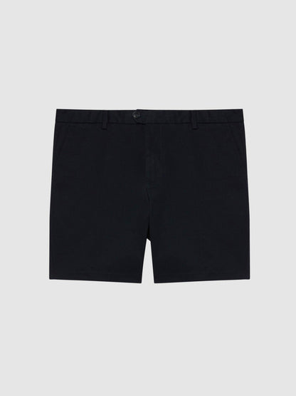 Short Length Casual Chino Shorts in Navy Men | Reiss