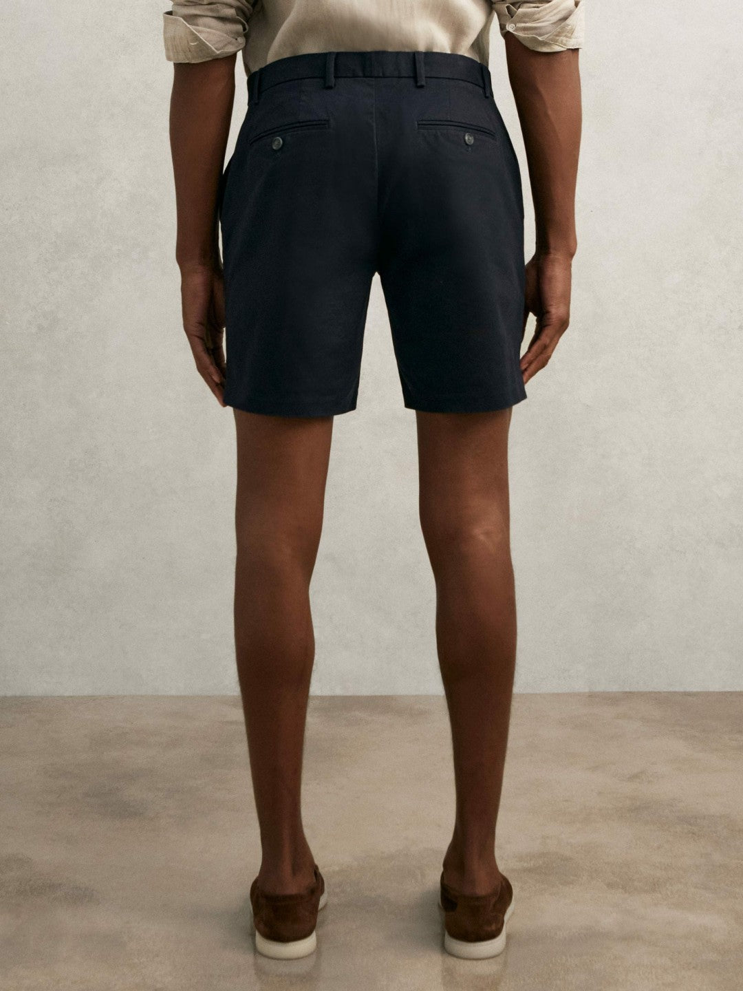 Short Length Casual Chino Shorts in Navy Men | Reiss