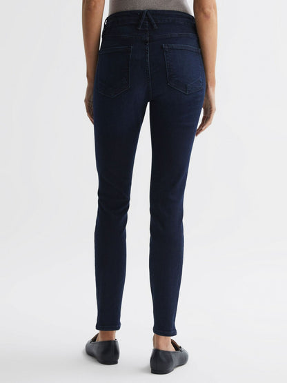 Good American Sculpting Skinny Jeans in Mid Blue Women | Reiss