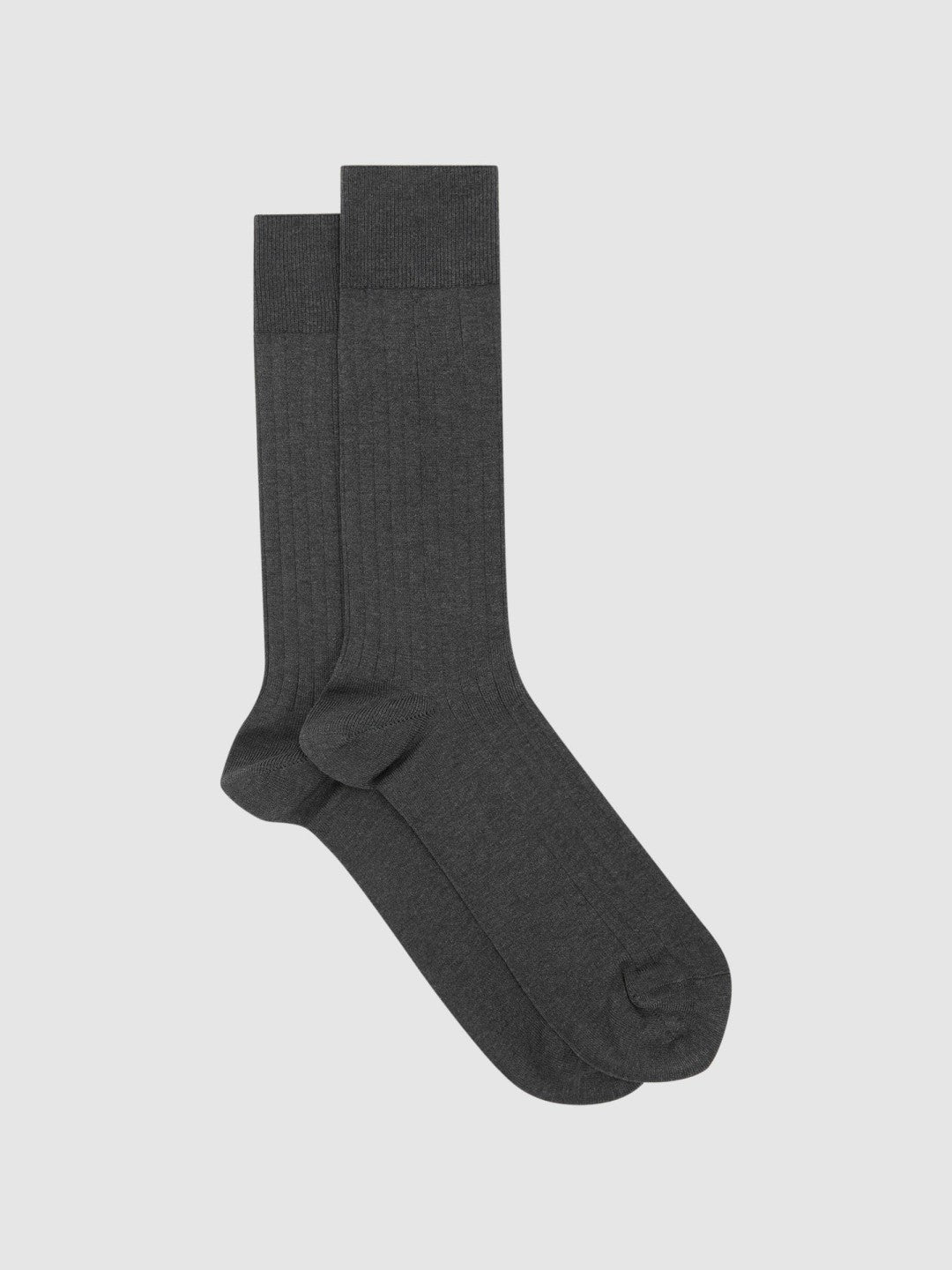 Ribbed Socks in Charcoal Men | Reiss