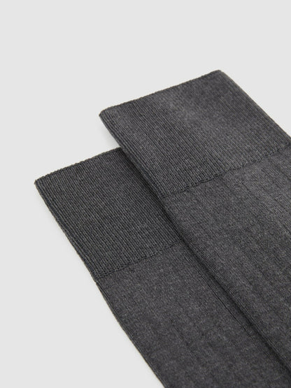 Ribbed Socks in Charcoal Men | Reiss