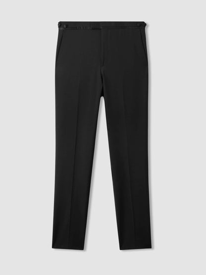 Modern Fit Tuxedo Trousers in Black Men | Reiss