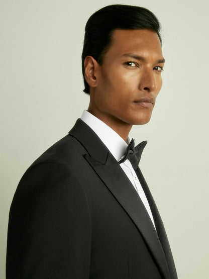 Regular Fit Single Breasted Tuxedo Jacket in Black Men | Reiss