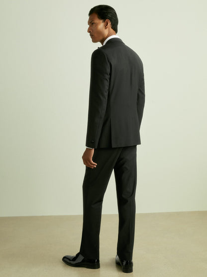 Regular Fit Single Breasted Tuxedo Jacket in Black Men | Reiss