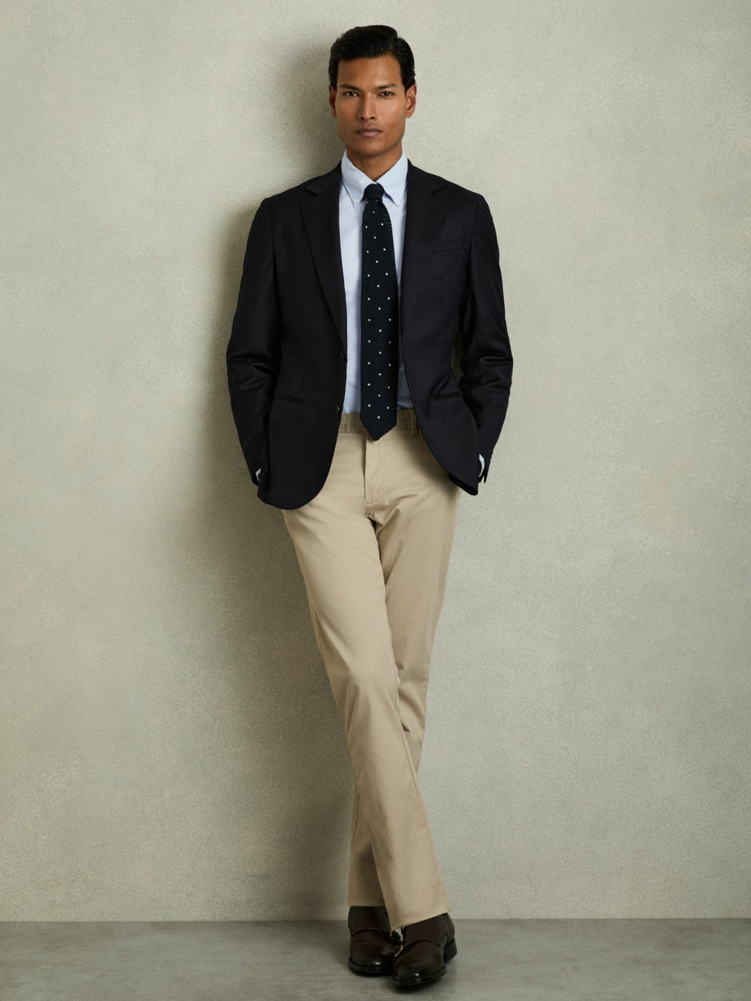 Slim-Fit Button-Down Collar Cotton Oxford Shirt in Soft Blue Men | Reiss