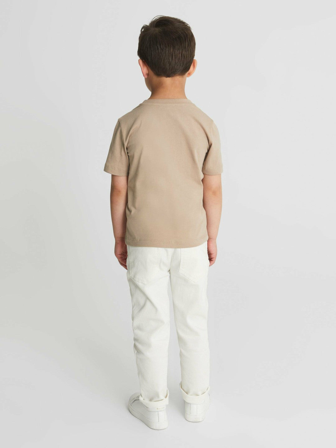9-13 yrs Crew Neck T-Shirt in Stone Children & Baby | Reiss