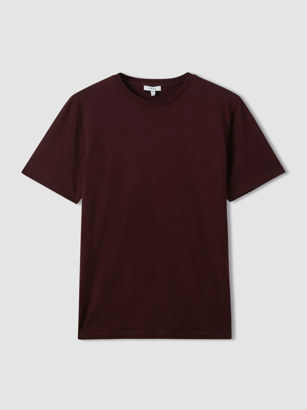 Cotton Crew Neck T-Shirt in Bordeaux Men | Reiss