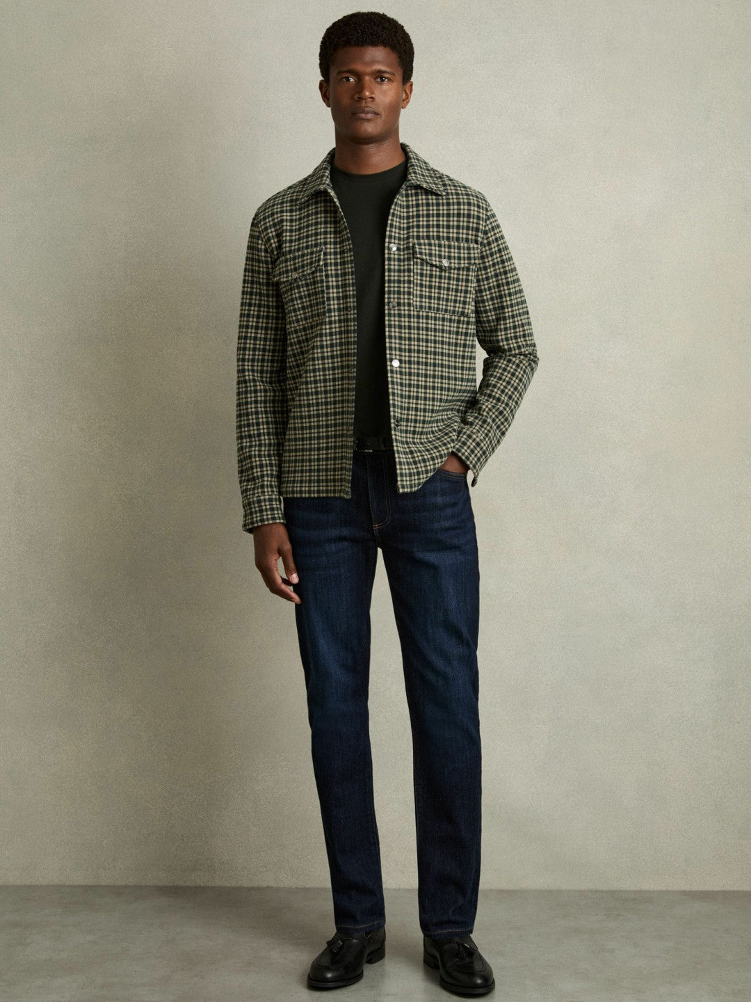 Cotton Crew Neck T-Shirt in Oxidised Green Men | Reiss