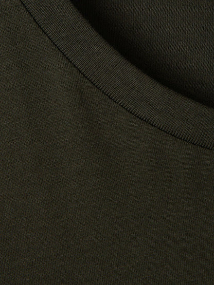 Cotton Crew Neck T-Shirt in Oxidised Green Men | Reiss
