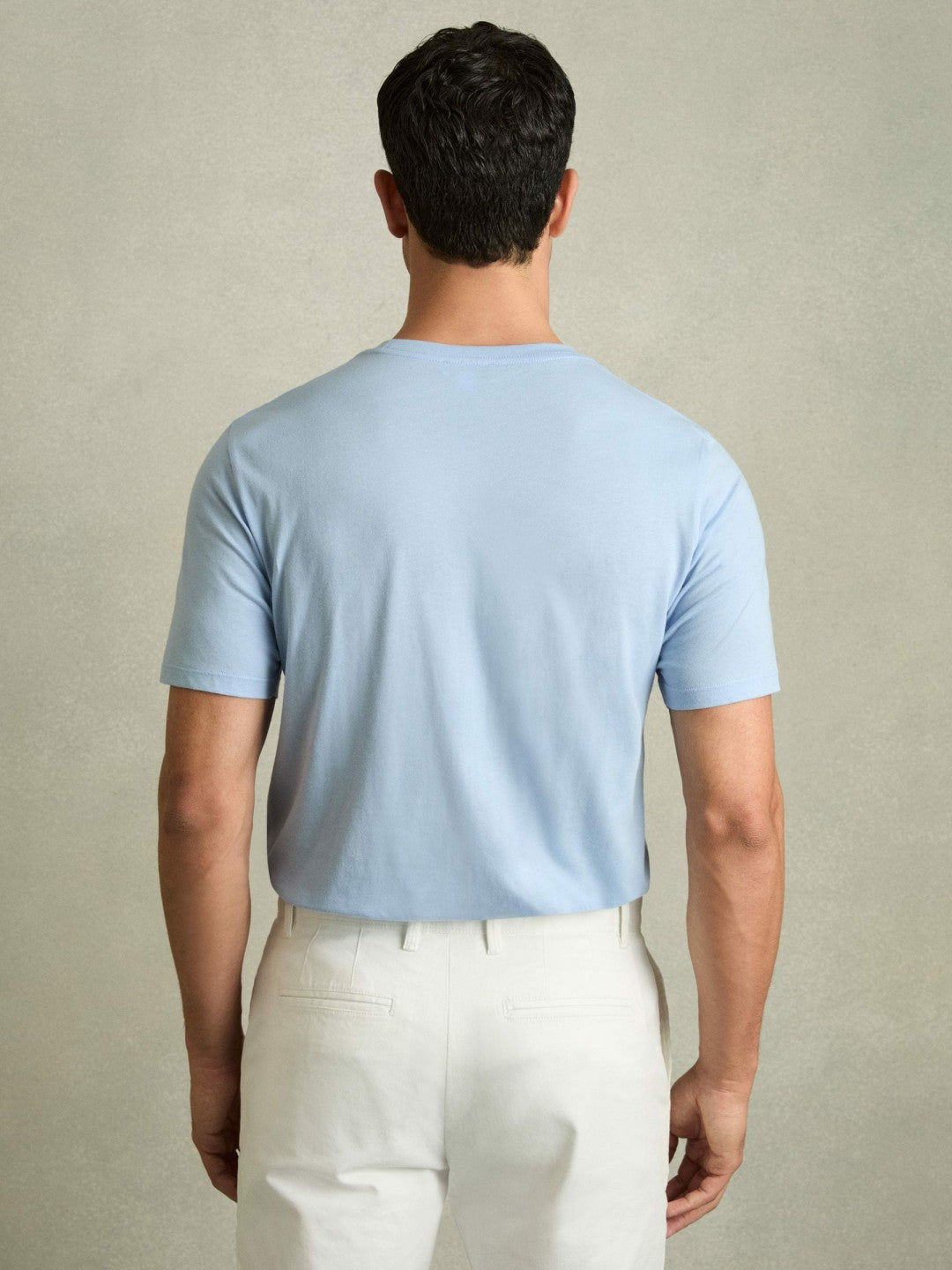 Cotton Crew Neck T-Shirt in Soft Blue Men | Reiss