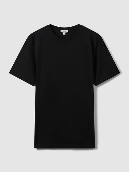 Cotton Crew Neck T-Shirt in Black Men | Reiss