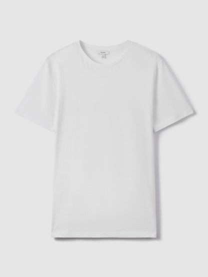 Cotton Crew Neck T-Shirt in White Men | Reiss