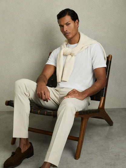 Cotton Crew Neck T-Shirt in White Men | Reiss