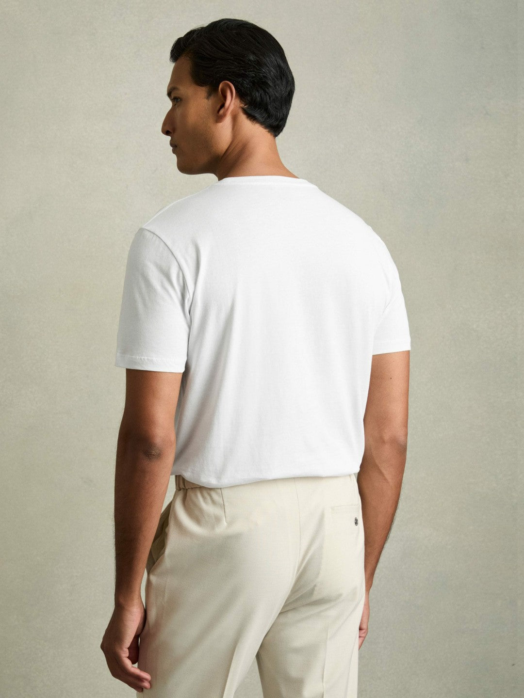 Cotton Crew Neck T-Shirt in White Men | Reiss