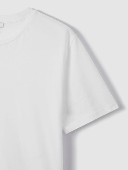 Cotton Crew Neck T-Shirt in White Men | Reiss