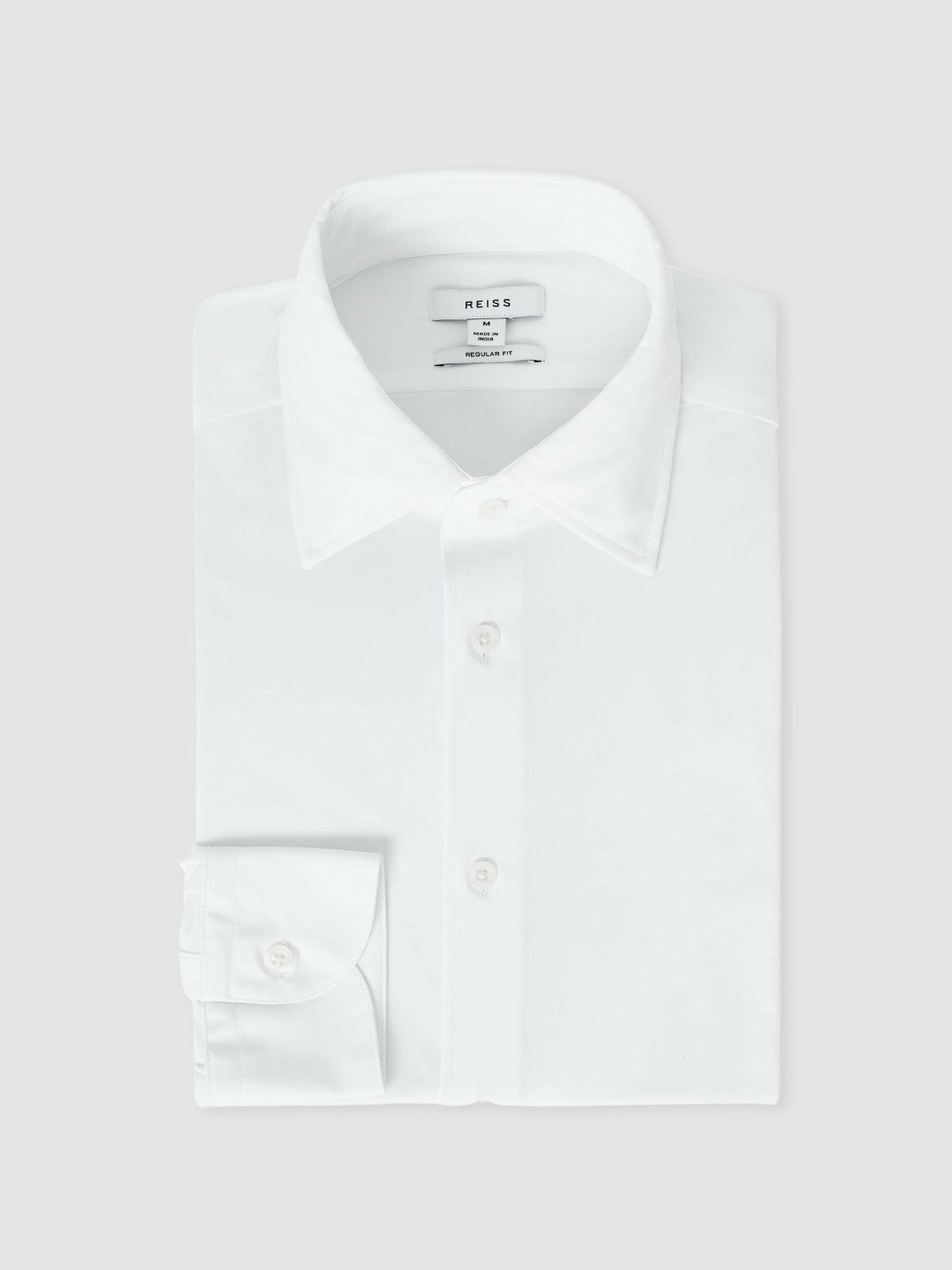 Regular Fit Button-Through Travel Shirt in White Men | Reiss