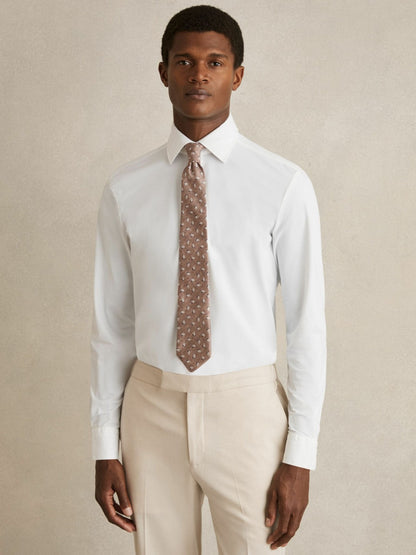 Regular Fit Button-Through Travel Shirt in White Men | Reiss