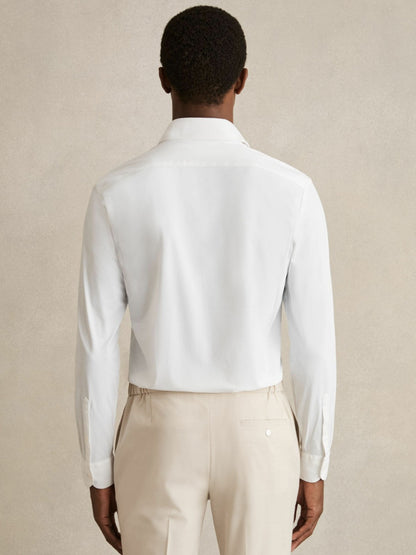 Regular Fit Button-Through Travel Shirt in White Men | Reiss