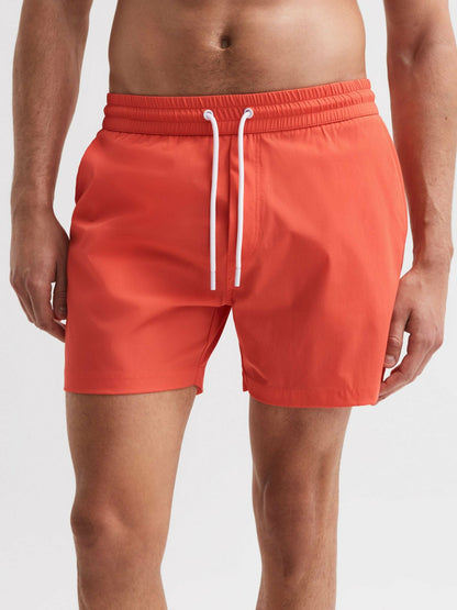 Plain Drawstring Swim Shorts in Bright Orange Men | Reiss
