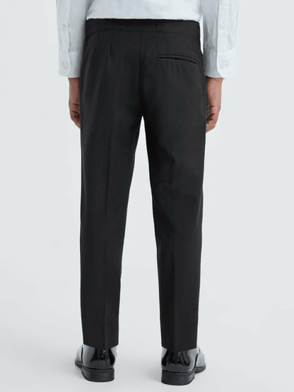 3-9 yrs Tuxedo Satin Stripe Trousers in Black Children & Baby | Reiss