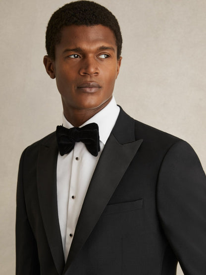 Slim Fit Cotton Marcella Tuxedo Shirt in White Men | Reiss