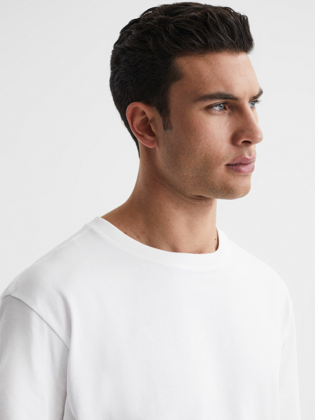 Oversized Garment Dye T-Shirt in White Men | Reiss