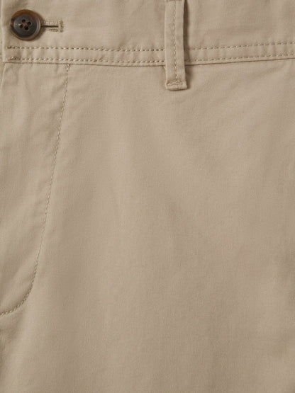 Slim Fit Washed Cotton Blend Chinos in Stone Men | Reiss