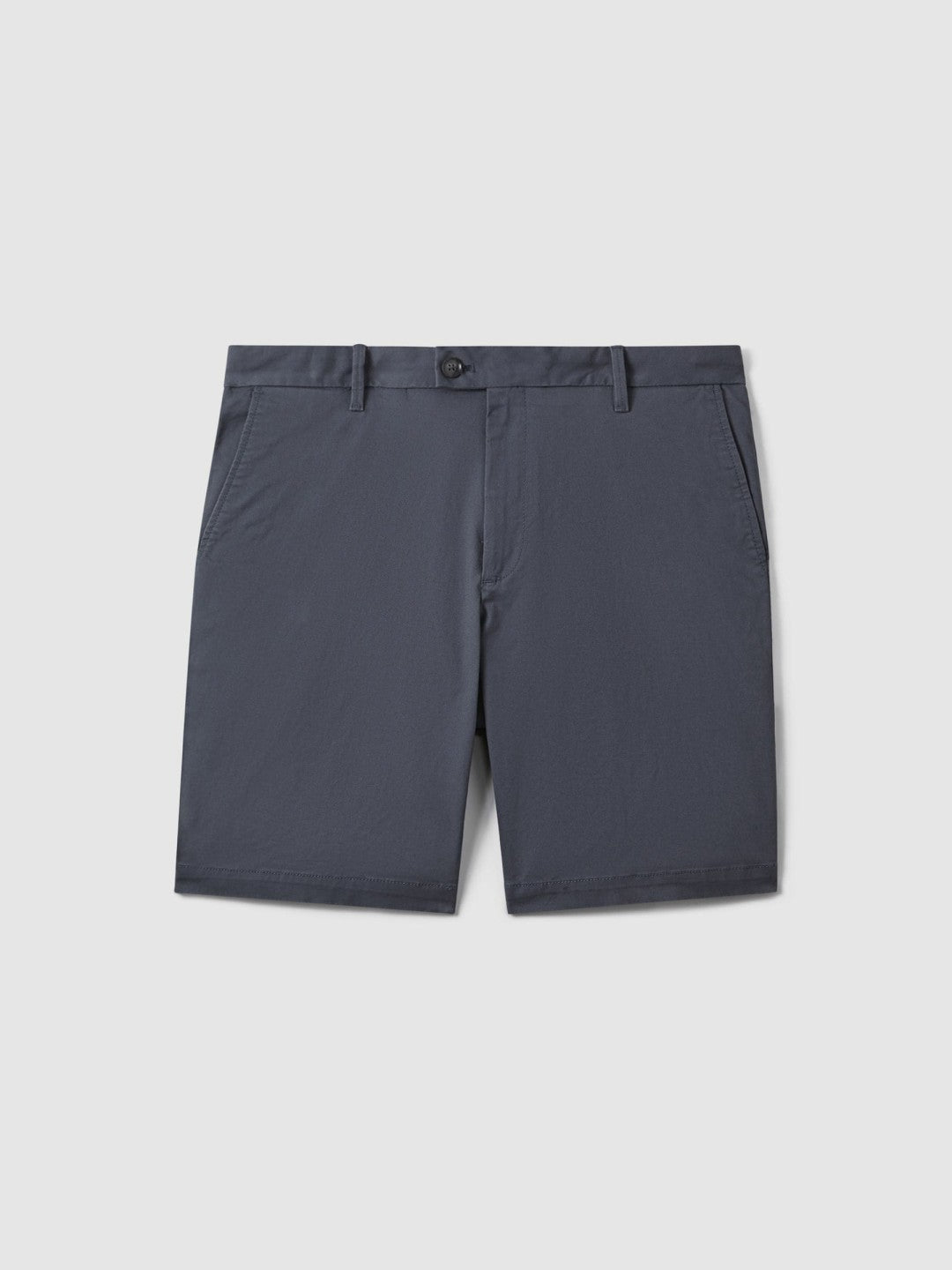 Cotton Chino Shorts with Stretch in Airforce Blue Men | Reiss