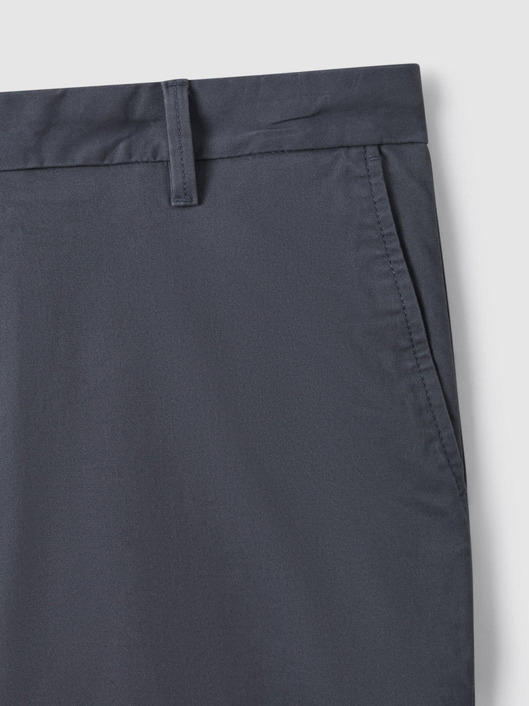 Cotton Chino Shorts with Stretch in Airforce Blue Men | Reiss
