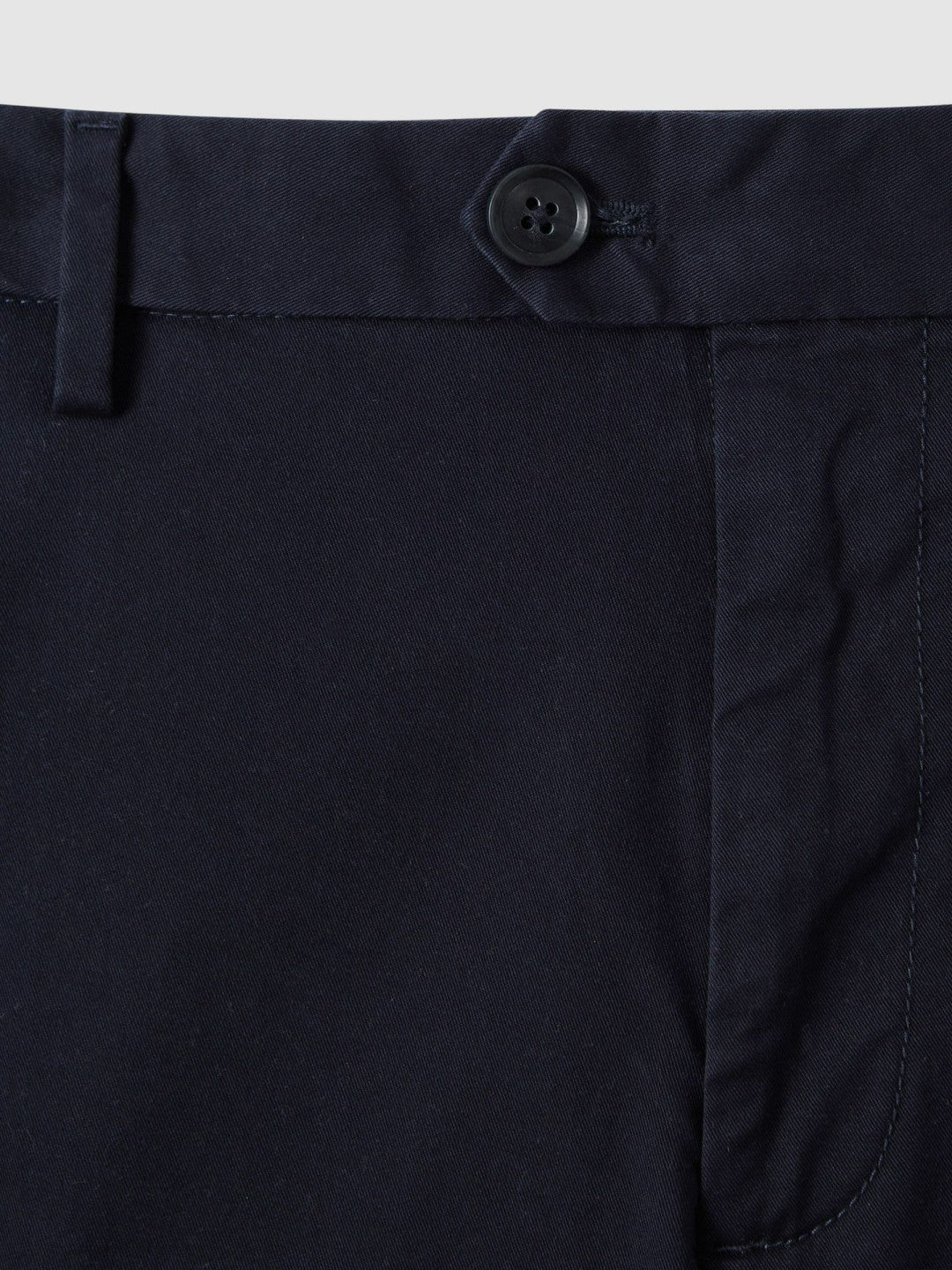 Cotton Chino Shorts with Stretch in Navy Men | Reiss