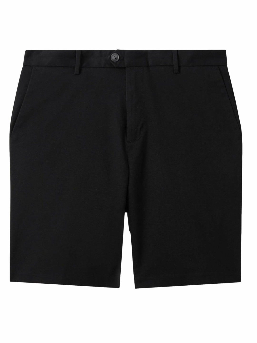 Cotton Chino Shorts with Stretch in Black Men | Reiss