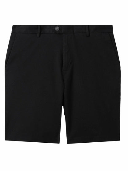 Cotton Chino Shorts with Stretch in Black Men | Reiss
