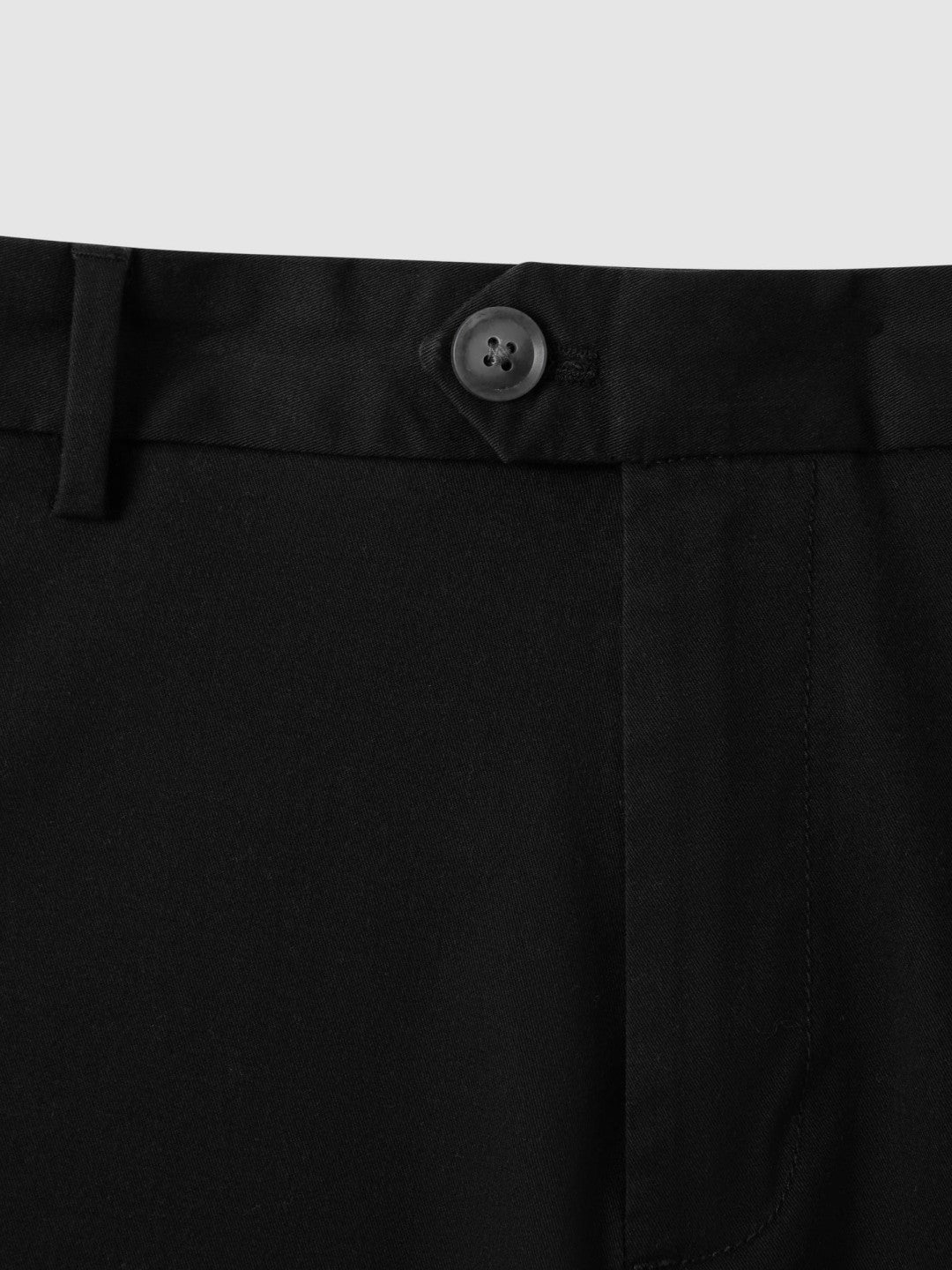 Cotton Chino Shorts with Stretch in Black Men | Reiss