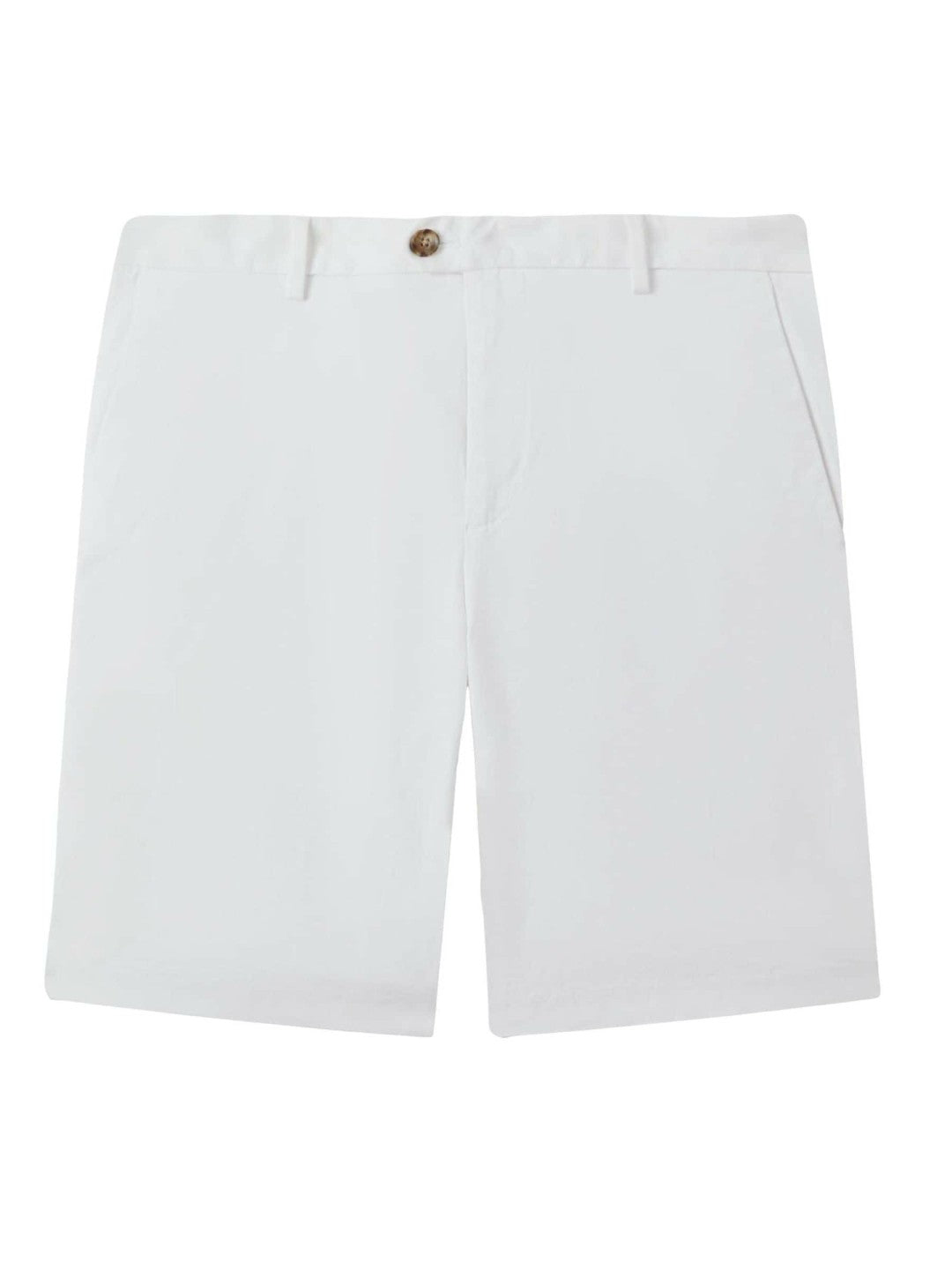 Cotton Chino Shorts with Stretch in White Men | Reiss