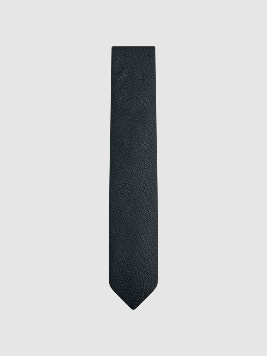 Textured Silk Blend Tie in Navy Men | Reiss