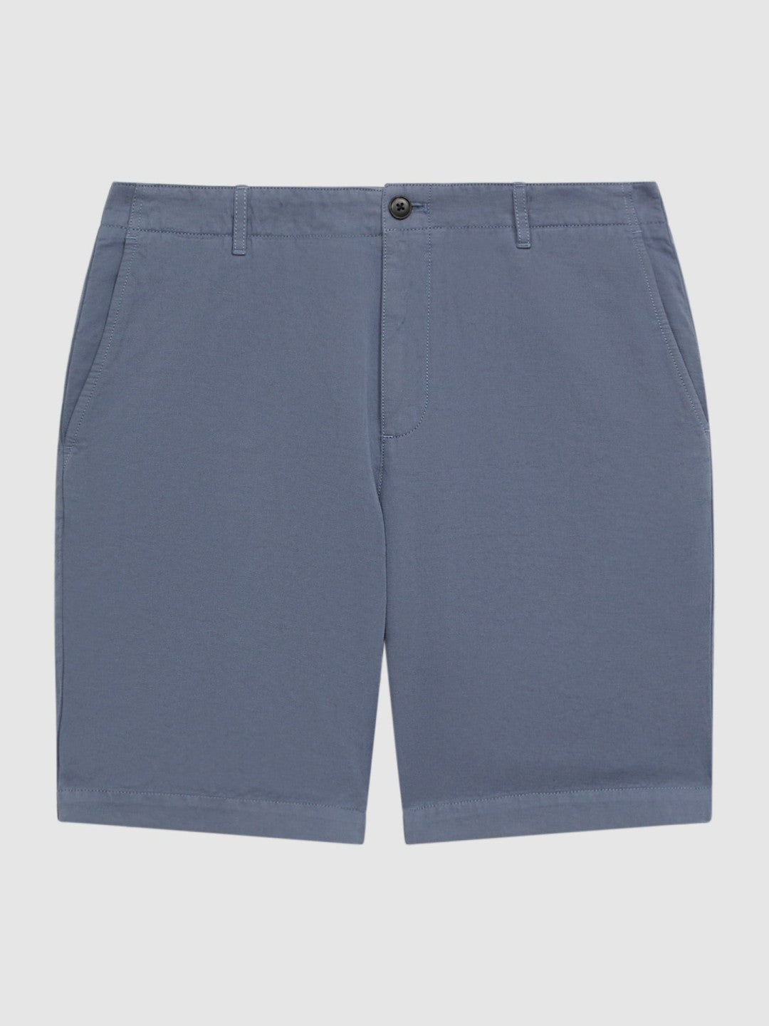 Cotton-Linen Blend Shorts in Airforce Blue Men | Reiss