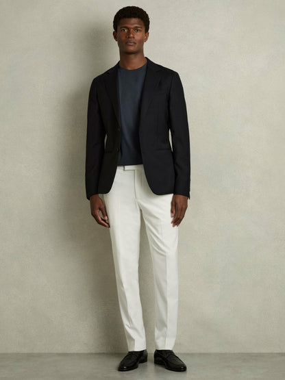 Cotton Crew Neck T-Shirt in Airforce Blue Men | Reiss
