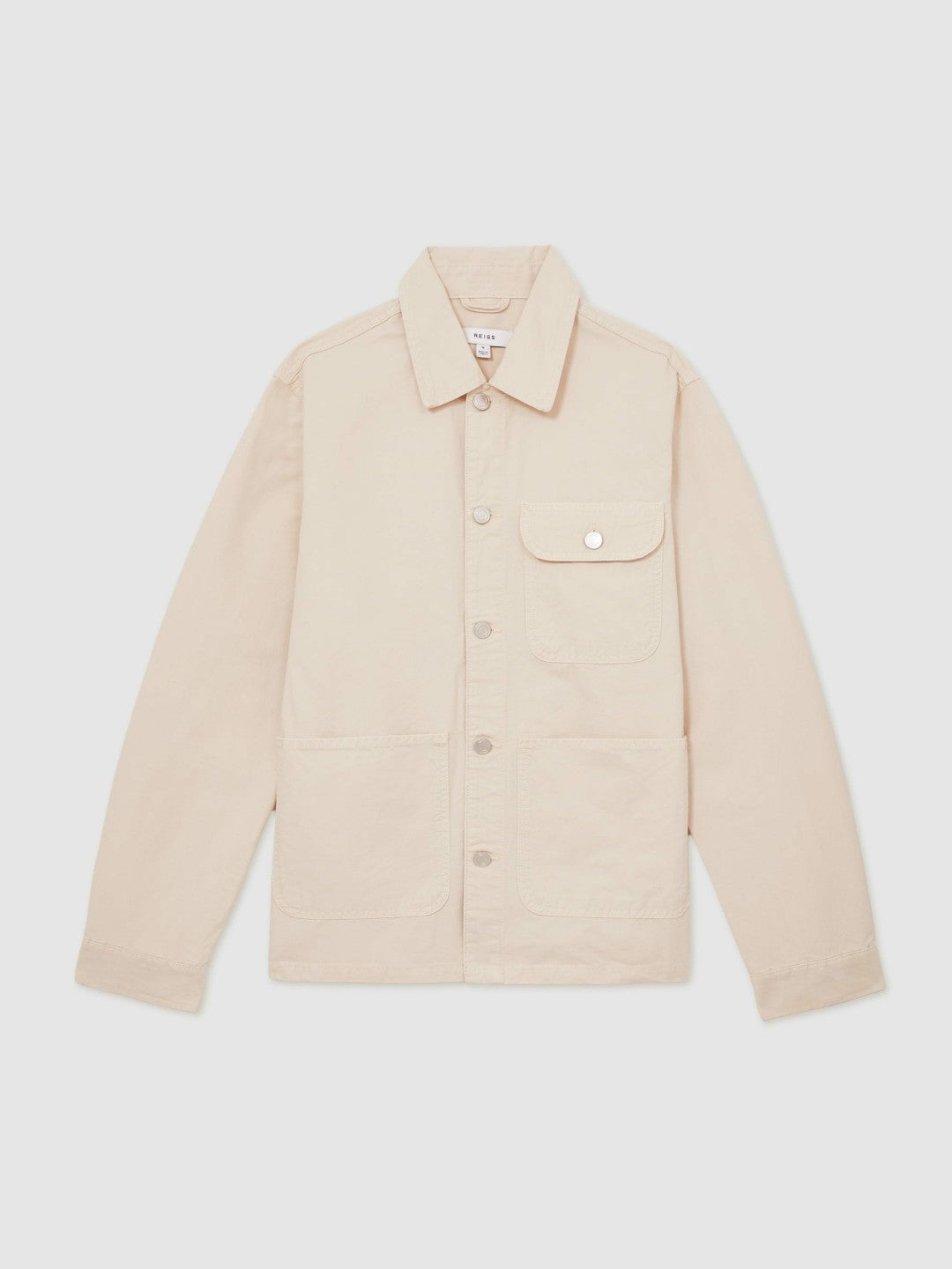 Cotton Worker Jacket in Stone Men | Reiss