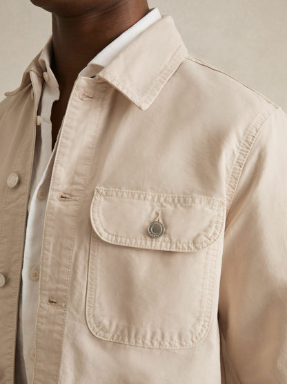 Cotton Worker Jacket in Stone Men | Reiss