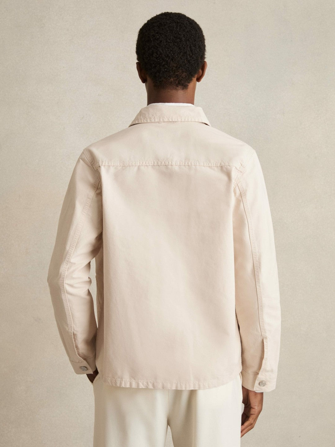 Cotton Worker Jacket in Stone Men | Reiss