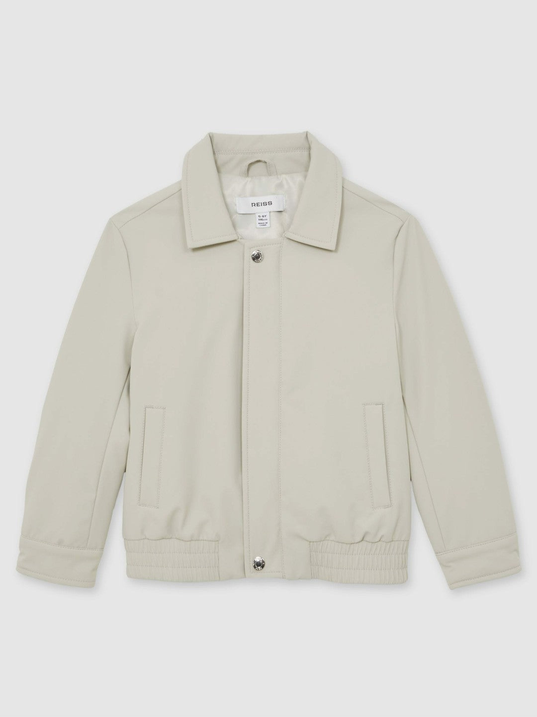 Zip-Through Harrington Jacket in Stone Children & Baby | Reiss