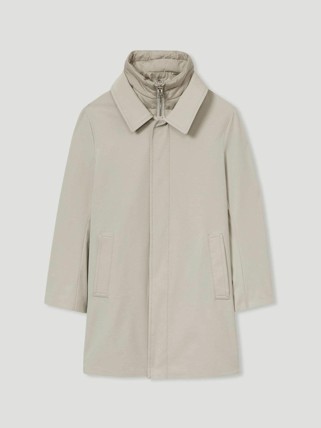 3-9 yrs Gabardine Coat with Removable Gilet in Stone Children & Baby | Reiss