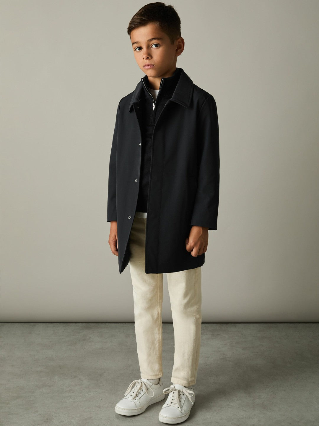 3-9 yrs Gabardine Coat with Removable Gilet in Navy Children & Baby | Reiss