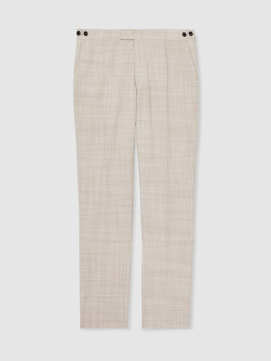 Check Regular-Fit Suit Trousers in Stone Men | Reiss
