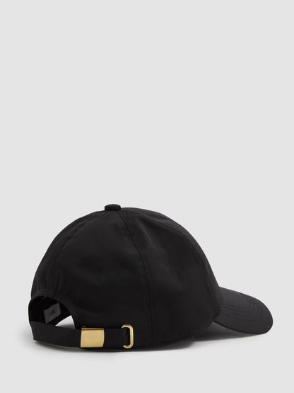 Logo-Embroidered Baseball Cap in Black Women | Reiss