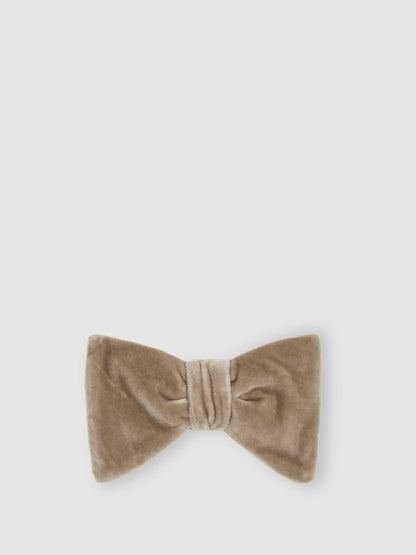 Velvet Bow Tie in Taupe Brown Men | Reiss