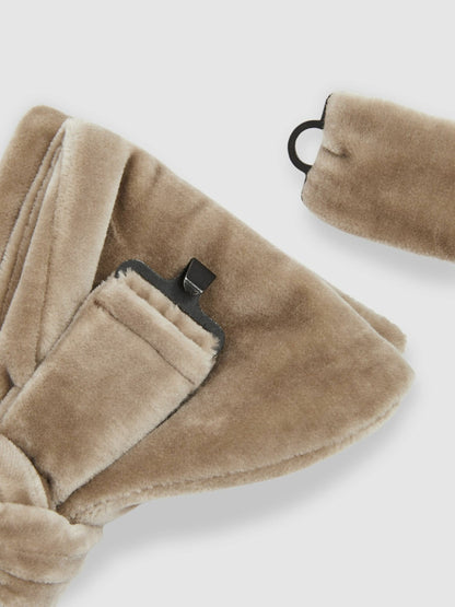 Velvet Bow Tie in Taupe Brown Men | Reiss