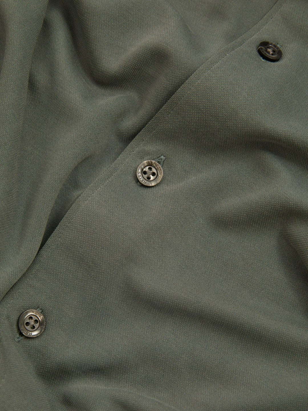 Modal Blend Cutaway Collar Shirt in Green Smoke Men | Reiss