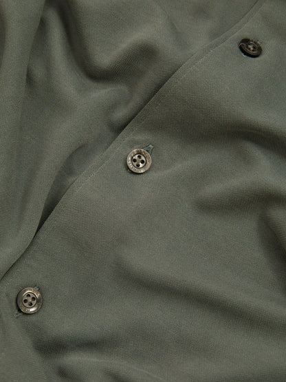 Modal Blend Cutaway Collar Shirt in Green Smoke Men | Reiss