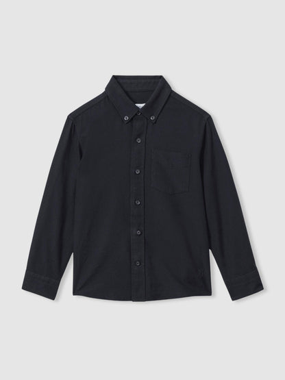 3-9 yrs Button Down Oxford Shirt in Navy Children & Baby | Reiss